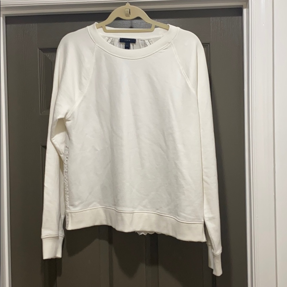 J.Crew lace back sweatshirt, NWT